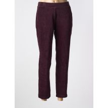 ANNA MONTANA - Pantalon droit violet en coton - Femme - Taille 40 - Modz