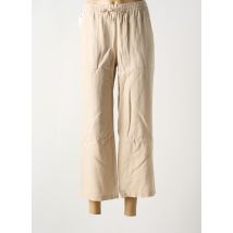 ANNA MONTANA - Pantalon 7/8 beige en lin - Femme - Taille 40 - Modz