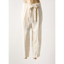 PABLO - Pantalon droit beige en lyocell - Femme - Taille 40 - Modz