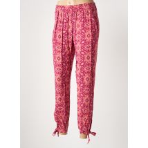MASSANA - Pantalon droit rose en viscose - Femme - Taille 38 - Modz