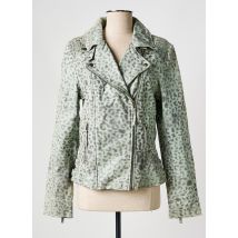 BLUE MONKEY - Veste simili cuir gris en polyester - Femme - Taille 34 - Modz