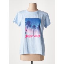 J&JOY - T-shirt bleu en coton - Femme - Taille 34 - Modz
