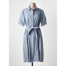 EDAS - Robe mi-longue bleu en lin - Femme - Taille 46 - Modz