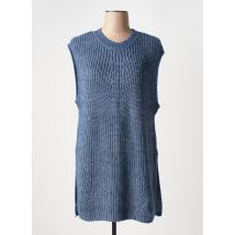 OUI - Pull tunique bleu en coton - Femme - Taille 42 - Modz