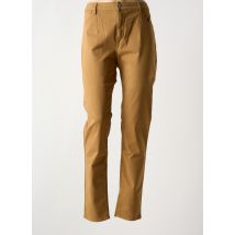 KANOPE - Pantalon droit marron en coton - Femme - Taille 48 - Modz