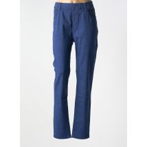 QUATRE VINGT JOURS - Pantalon droit bleu en coton - Femme - Taille 48 - Modz