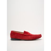 PIERRE CARDIN - Mocassins rouge en cuir - Homme - Taille 44 - Modz