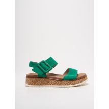 RIEKER - Sandales/Nu pieds vert en cuir - Femme - Taille 36 - Modz