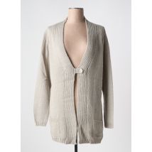 DUGER - Gilet manches longues beige en acrylique - Femme - Taille 42 - Modz