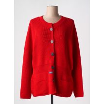 DUGER - Gilet manches longues rouge en merinos - Femme - Taille 46 - Modz