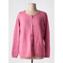 DUGER - Gilet manches longues rose en acrylique - Femme - Taille 44 - Modz