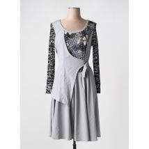 FRANSTYLE - Robe longue gris en polyester - Femme - Taille 42 - Modz