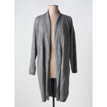 DUGER - Gilet manches longues gris en merinos - Femme - Taille 40 - Modz