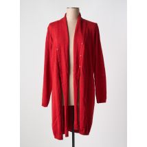 DUGER - Gilet manches longues rouge en merinos - Femme - Taille 40 - Modz