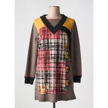 S.QUISE - Robe courte beige en polyester - Femme - Taille 42 - Modz