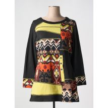 QUATRE VINGT JOURS - Tunique manches longues noir en coton - Femme - Taille 44 - Modz