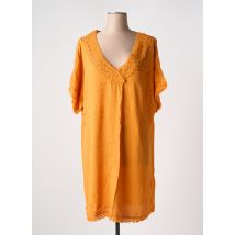 L'ATELIER D'ANNA - Robe courte orange en viscose - Femme - Taille 38 - Modz