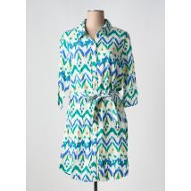 ÉTYMOLOGIE - Robe mi-longue bleu en lin - Femme - Taille 42 - Modz