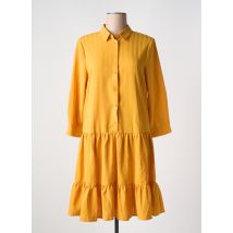 ICHI - Robe mi-longue jaune en polyester - Femme - Taille 36 - Modz