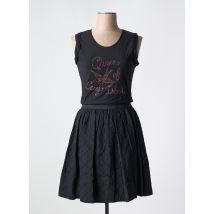 IKKS - Robe mi-longue noir en coton - Femme - Taille 38 - Modz