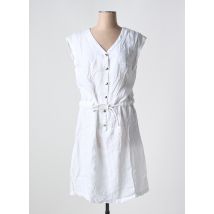 LILI & CAROLINE - Robe mi-longue blanc en lin - Femme - Taille 38 - Modz