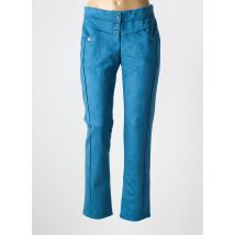 LI Q - Pantalon slim bleu en polyester - Femme - Taille 38 - Modz