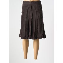 SALT & PEPPER - Jupe mi-longue marron en tencel - Femme - Taille 46 - Modz