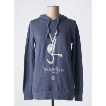 BOOM BAP - Sweat-shirt à capuche bleu en coton - Femme - Taille 38 - Modz