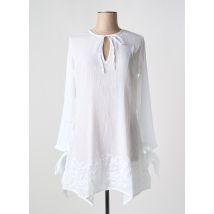 LARA-ETHNICS - Robe de plage blanc en coton - Femme - Taille TU - Modz