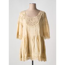 PINK P - Robe de plage beige en coton - Femme - Taille 38 - Modz