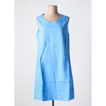 ESPRIT DE LA MER - Robe mi-longue bleu fonce en lin - Femme - Taille 44 - Modz