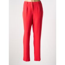 COTTONADE - Pantalon droit rouge en polyester - Femme - Taille 46 - Modz