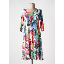 OLIVER JUNG - Robe mi-longue rose en viscose - Femme - Taille 46 - Modz