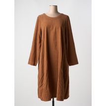 MES SOEURS ET MOI - Robe mi-longue marron en coton - Femme - Taille 44 - Modz