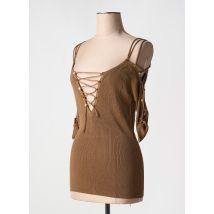 ETINCELLE - Pull marron en viscose - Femme - Taille 36 - Modz
