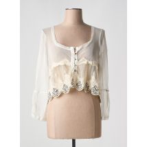 ELISA CAVALETTI - Gilet manches longues beige en coton - Femme - Taille 38 - Modz