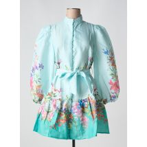 MOCHY - Robe courte vert en lin - Femme - Taille 38 - Modz