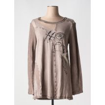 DANIELA DALLAVALLE - Tunique manches longues marron en viscose - Femme - Taille 40 - Modz