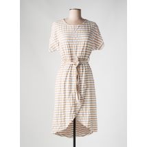 ESTEE BROWN - Robe mi-longue beige en viscose - Femme - Taille 36 - Modz