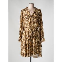 FLAMANT ROSE - Robe mi-longue marron en polyester - Femme - Taille 36 - Modz