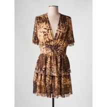 RETRO & ICONE - Robe courte marron en polyester - Femme - Taille 40 - Modz