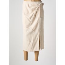 SOPHY LINE - Jupe mi-longue beige en polyamide - Femme - Taille 42 - Modz