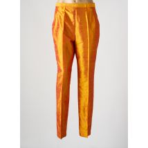 KREYANN DOUALA - Pantalon slim orange en soie - Femme - Taille 42 - Modz