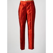 KREYANN DOUALA - Pantalon slim orange fonce en soie - Femme - Taille 38 - Modz