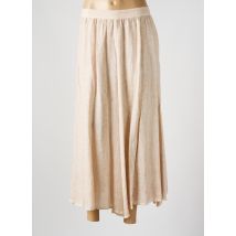 120% LINO - Jupe longue beige en lin - Femme - Taille 38 - Modz