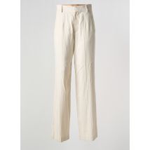 DMN - Pantalon droit beige en viscose - Femme - Taille 38 - Modz