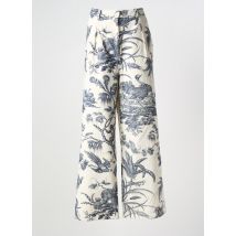 CLARAMONTE - Pantalon flare beige en coton - Femme - Taille 42 - Modz