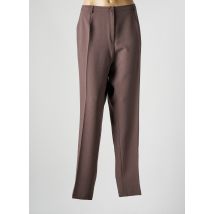 FRANCE RIVOIRE - Pantalon droit marron en polyester - Femme - Taille 52 - Modz