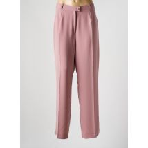 SARAH B - Pantalon droit rose en polyester - Femme - Taille 50 - Modz