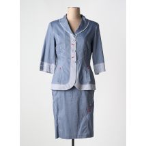 GRIFFON - Ensemble jupe bleu en coton - Femme - Taille 38 - Modz